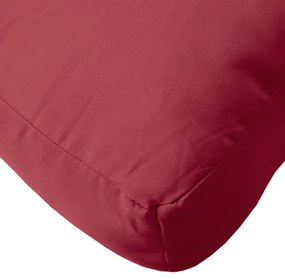 Cuscino per Pallet Rosso Vino 70x70x12 cm in Tessuto