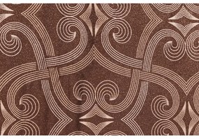 Biancheria da letto matrimoniale in cotone sateen marrone 200x200 cm Pandora - Mijolnir