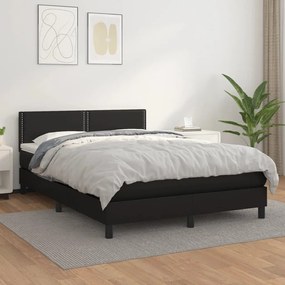 Giroletto A Molle Con Materasso Nero 140x200 Cm İn Similpelle /
