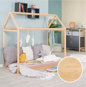 Letto per bambini in colore naturale 70x140 cm Montessori - Roba