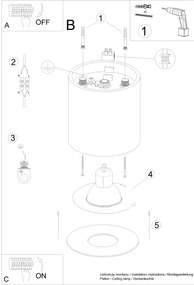 Sollux SL.1282 - Faretto MIKA 1xGU10/10W/230V grigio