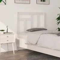 Testiera per Letto Bianca 95,5x4x100 cm Legno Massello di Pino cod mxl 32919