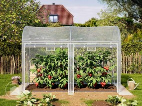 TOOLPORT Serra tunnel per pomodori 1x3m, telo in PE, bianco - (9043)