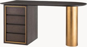 Scrivania girevole in legno con cassetti Del Rio