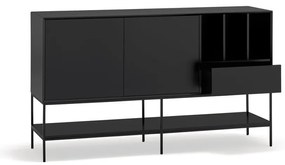 Cassettiera nera 166x98x45 cm Platt – Teulat