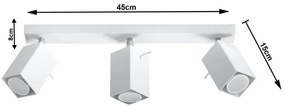 Plafoniera da Soffitto in Acciaio 3xGU10 MERIDA 3 Bianca Orientabile