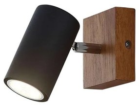 Lindby - Maniva Plafoniera Black/Wood Lindby