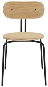 Sedia da pranzo nera e beige Curious - UMAGE