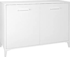 Madia in Legno 2 Ante 110x45 cm Drexa Bianco Frassino