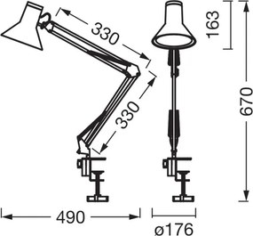 Osram - LED lampada da scrivania dimmerabile con morsetto OFFICE LINE LED/9W/230V 3000K nera