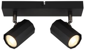 Globo 57918-2B - Faretto JAMES 2xGU10/25W/230V nero
