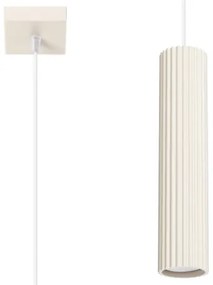 Sollux SL.1592 - Lampadario a sospensione con filo KARBON 1xGU10/10W/230V color crema