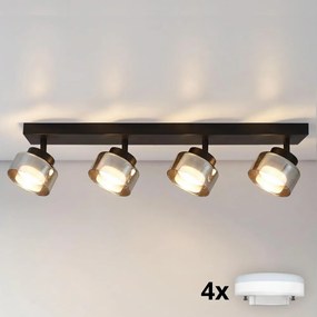 Brilagi - LED Faretto AURA LUX 4xGX53/30W/230V nero/fumé