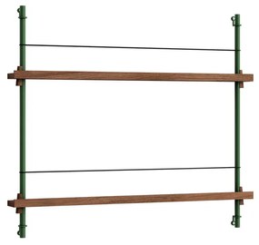 Moebe - Magazine Shelving Smoked Oak/Pine Green Moebe