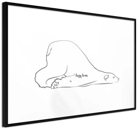 Poster  Resting Polar Bear  Cornice Quadri Cornice nera, Larghezza x Altezza Home decor 45x30