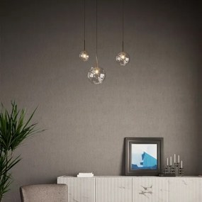Ideal Lux - Lampadario LED a sospensione con filo EQUINOXE 1xG4/2W/230V diametro 15 cm ottone/limpido