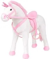 Unicorno di Peluche in Piedi Bianco e Rosa XXL