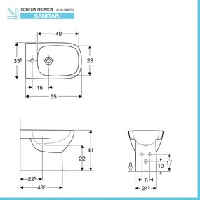 Sanitari filomuro Geberit scarico universale e copriwater Fantasia