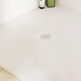 Piatto doccia SENSEA in composito minerale di resina gelificata Remix bianco L 70 x L 160 x H 3.4 cm opaco effetto pietra