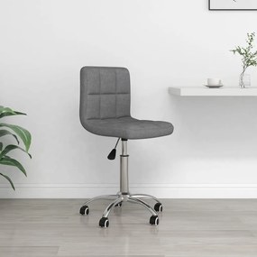 Sedia Da Ufficio Girevole Grigio Chiaro İn Tessuto /