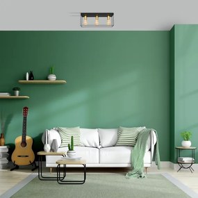 Plafoniera FINN 3xE27/15W/230V nero/oro