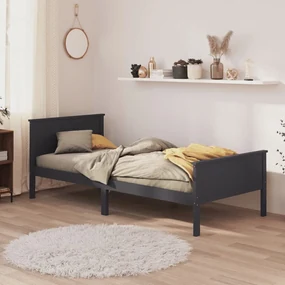 Giroletto grigio in legno massello di pino 100x200 cm