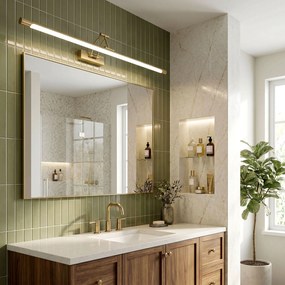 Applique da bagno LED SWE024-1W 80cm Brush Gold