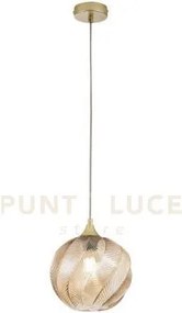 Lampadario a sospensione majesty ambra in vetro 1 luce attacco e27 ...