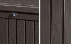 Baule Cassapanca da Esterno 155x64,4x72,4 cm in Resina Keter Rockwood Marrone...