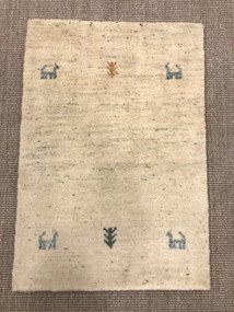 Gabbeh Tappeto 60 x 80 Beige (Iran) Annodato A Mano