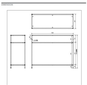 Tavolo consolle nero 100x35 cm Seaford - Actona