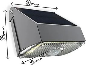 Viking - Lampada da parete solare a LED con sensore LED/3,7V IP54 3000/4000K