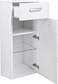 Mobile sospeso multiuso 31x34 con anta e cassetto Bianco Frassino