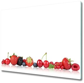 Tagliere in vetro Frutta di fila 60x52 cm