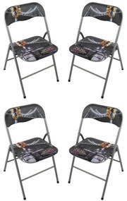 LUCIE - sedia pieghevole salvaspazio set da 4 city