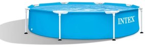 Intex - 28205NP – Piscina Fuori Terra Metal Frame Rotonda, 1828 l, Acciaio e pvc, Azzurro, 244x51 cm
