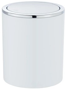 WENKO 23930100 - Cestino INCA 14x16,8 cm bianco/lucido, cromo
