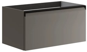 Mobile da bagno sotto lavabo Fusion grigio opaco L 79.5 x H 40 x P 45.5 cm 1 cassetto, lavabo non incluso