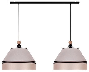 Duolla - Lampadario a sospensione con filo AVIGNON 2xE27/15W/230V beige