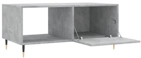 Tavolino da Salotto Grigio Cemento 90x50x40cm Legno Multistrato