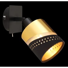 Globo 54046-1 - Faretto da parete OR 1xE14/25W/230V nero/oro