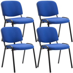 Set Di 4 Sedie Per Visitatori Ken İn Tessuto / Blau