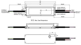 Alimentatore Meanwell 200W 12V IP67 Serie XLG