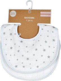 Bavaglini in mussola bianca in set da 2 - Bébé Douceur