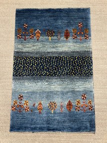Loribaft Tappeto persiano 60x100 Blu (Iran) Annodato A Mano