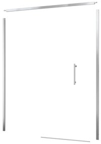 Kit di installazione telaio e ferramenta per cabine doccia ad apertura scorrevole REMIX L 160 x H 195 x P 3.8 cm cromato lucido