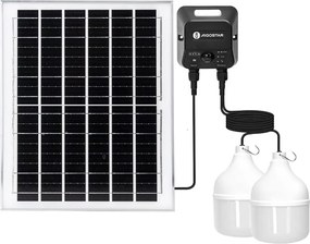 Aigostar - Lampadario solare a LED con sensore 2xLED/70W/12V 12000 mAh 6500K Ø 12 cm