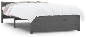 Giroletto grigio in legno massello 75x190 cm 2ft6 small single