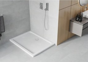 Mexen Flat piatto doccia rettangolare slim 120 x 100 cm, bianco, sifone cromato - 40101012
