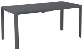 Tavolo allungabile da esterno rettangolare in alluminio grigio 6 posti L da 110 a 162x110cm, Idaho NATERIAL
